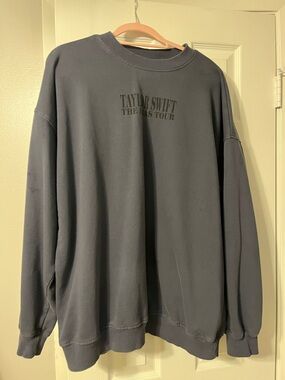 Taylor Swift Blue Oversized Crewneck Sweatshirt